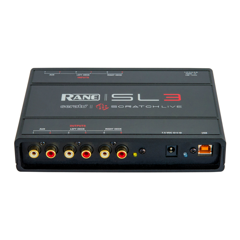 Rane SL3 owner's manual