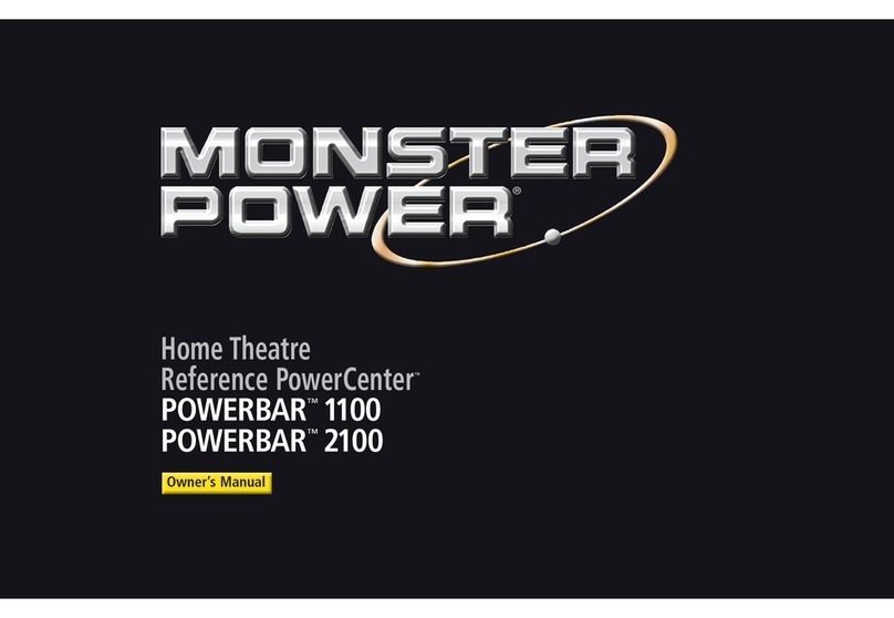 Monster Power Powerbar 1100 User manual Monster Power Powerbar 1100 User manual