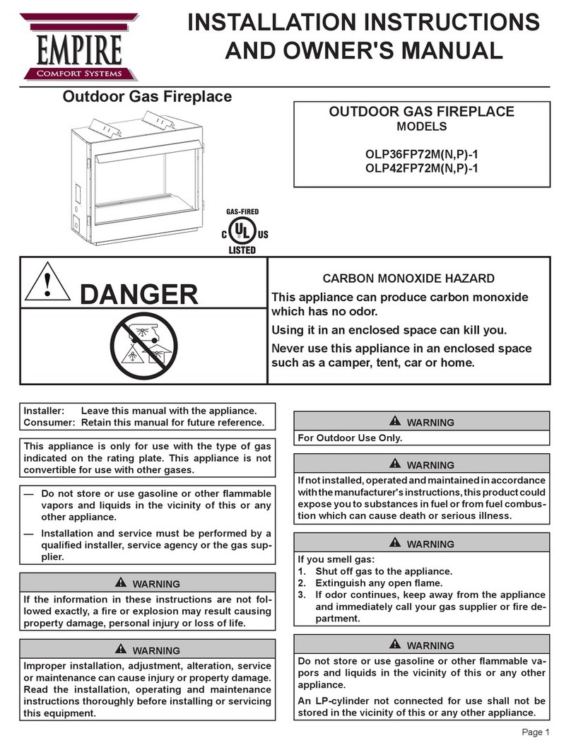 Empire Comfort Systems OLP36FP72MN-1 Installation instructions and owner's manual