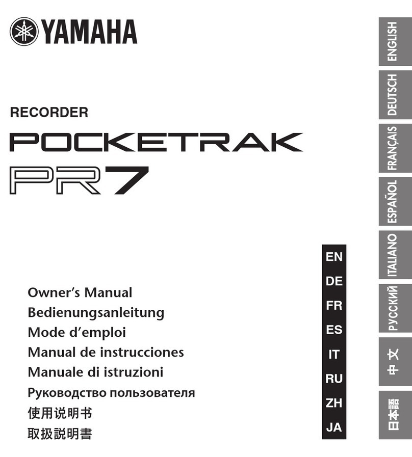 Yamaha POCKETRAK PR7 User manual Yamaha POCKETRAK PR7 User manual