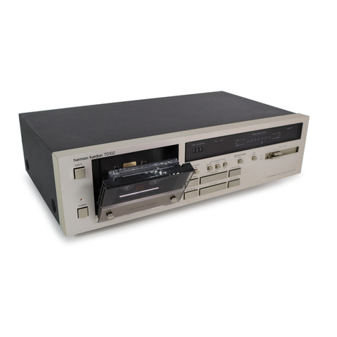 Harman Kardon TD102 User manual Harman Kardon TD102 User manual