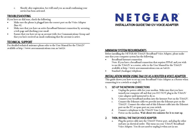 NETGEAR TA612V User manual
