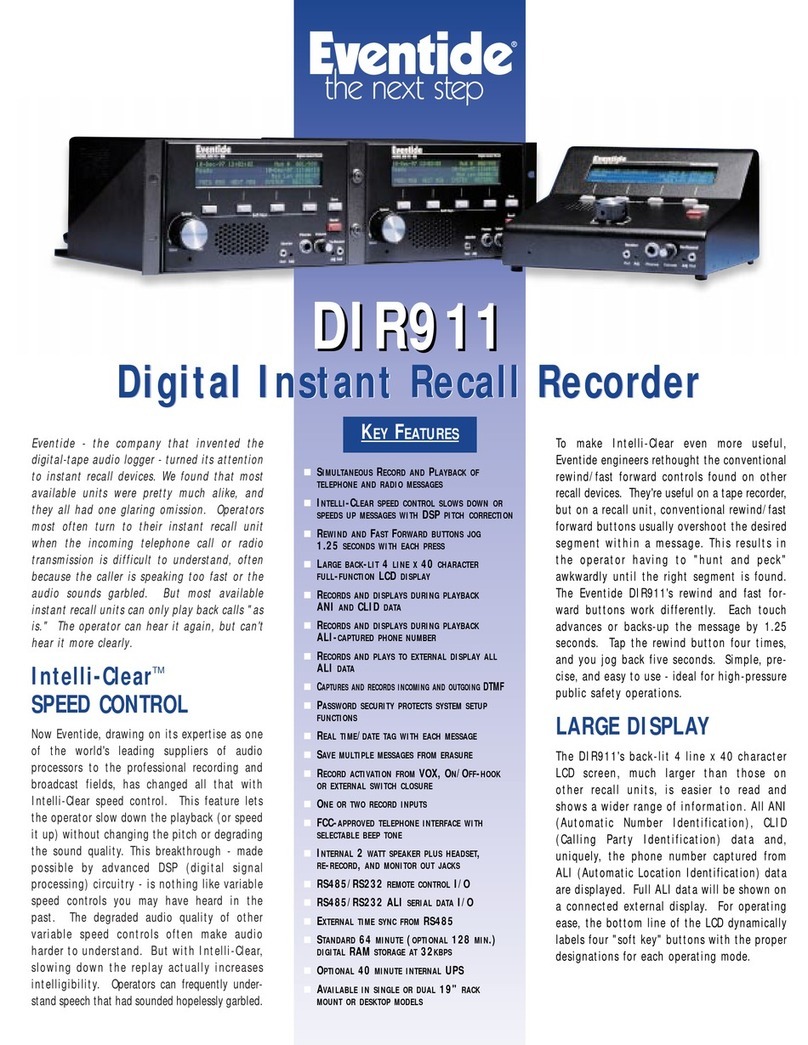 Eventide DIR911 Specifications