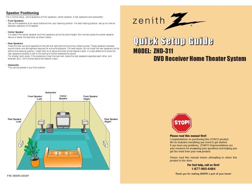 Zenith ZHD-311 User manual