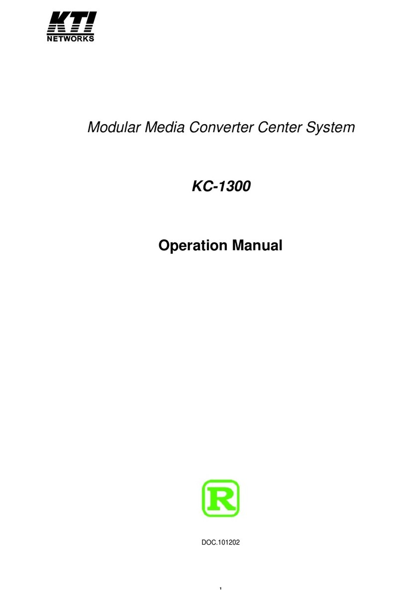 KTI Networks Modular Media Converter Center System... User manual