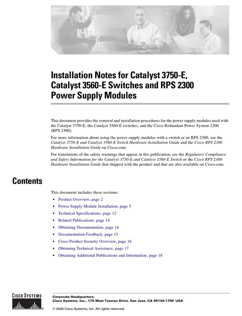 Cisco CATALYST RPS 2300 Quick start guide Cisco CATALYST RPS 2300 Quick start guide