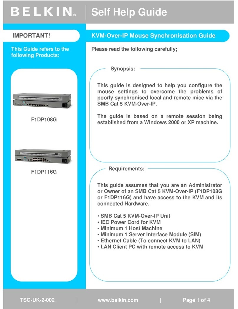 Belkin OmniView F1DP108G Reference guide