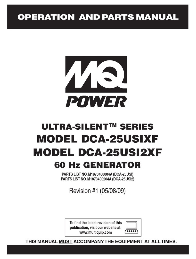 MULTIQUIP MQ Power DCA25USIXF Operating and parts manual