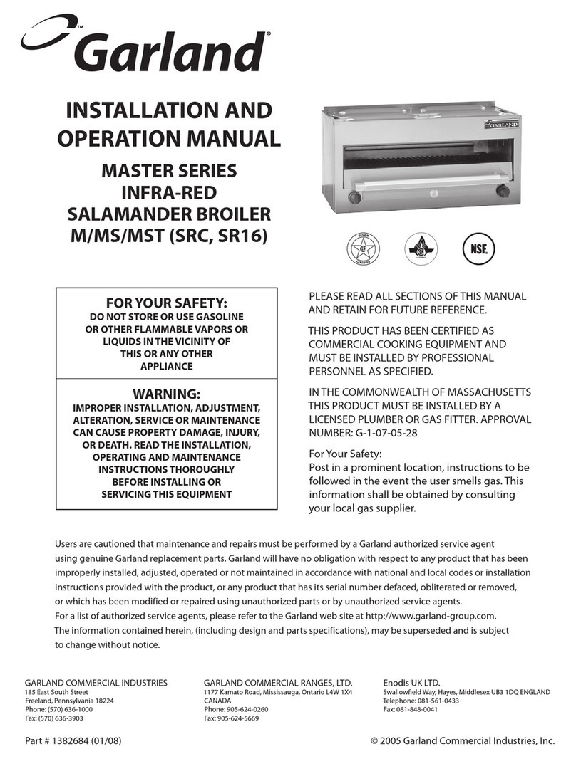 Garland MSR16 User manual Garland MSR16 User manual