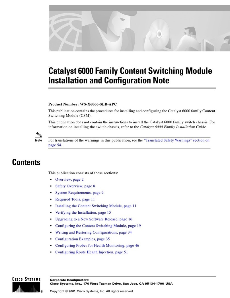 Cisco CATALYST 6000 Quick guide Cisco CATALYST 6000 Quick guide