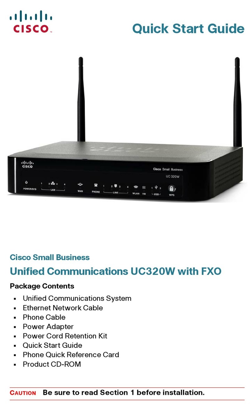 Cisco UNIFIED COMMUNICATIONS UC320W User manual