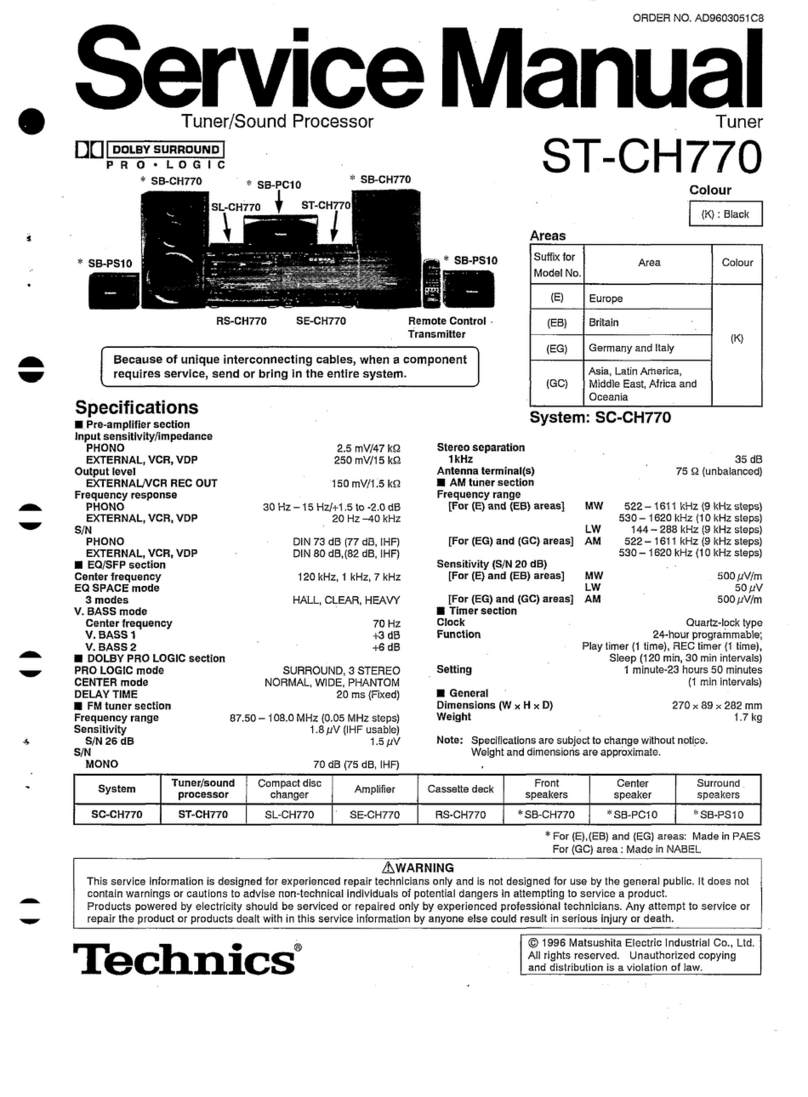 Technics ST-CH770 User manual