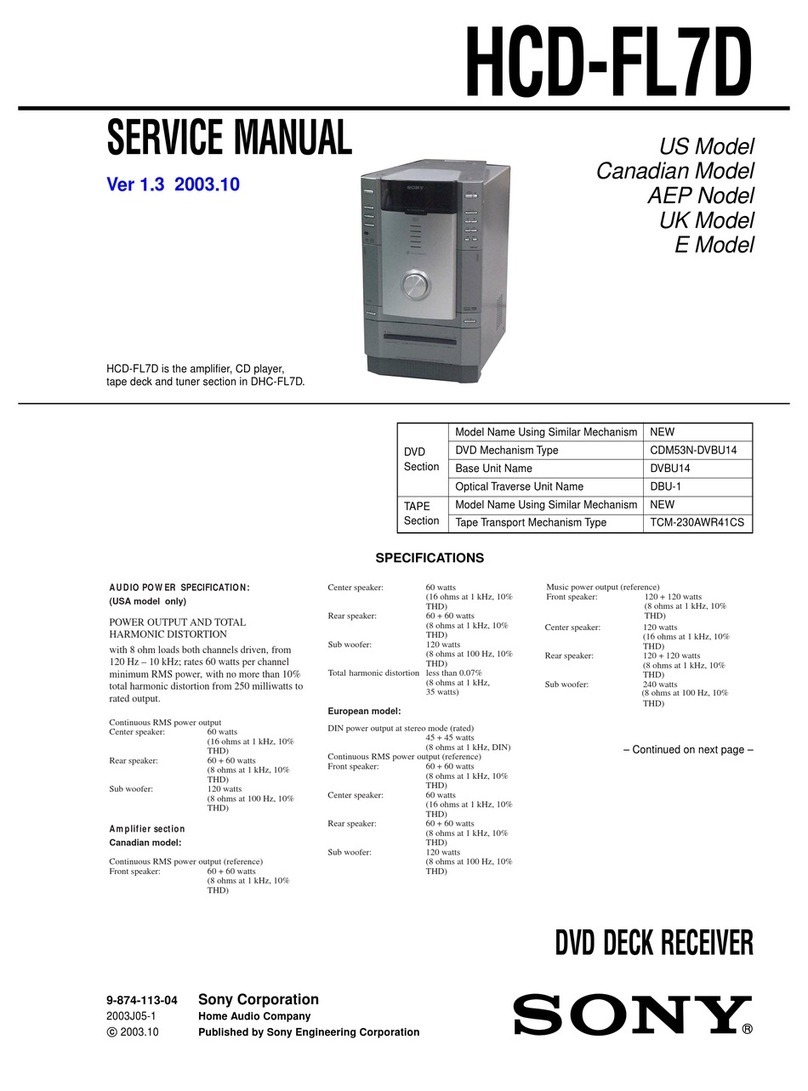 Sony HCD-FL7D - System Components User manual