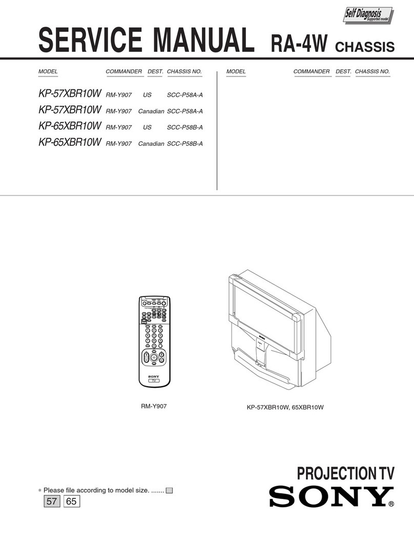 Sony KP-57XBR10W - 57" Projection Tv User manual
