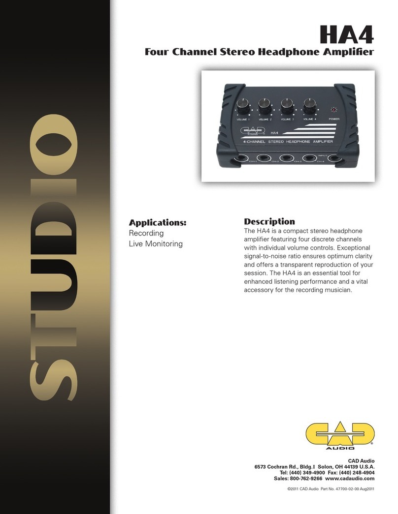 CAD Audio HA4 Specifications