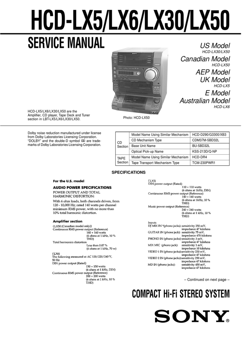 Sony HCD-LX5 User manual