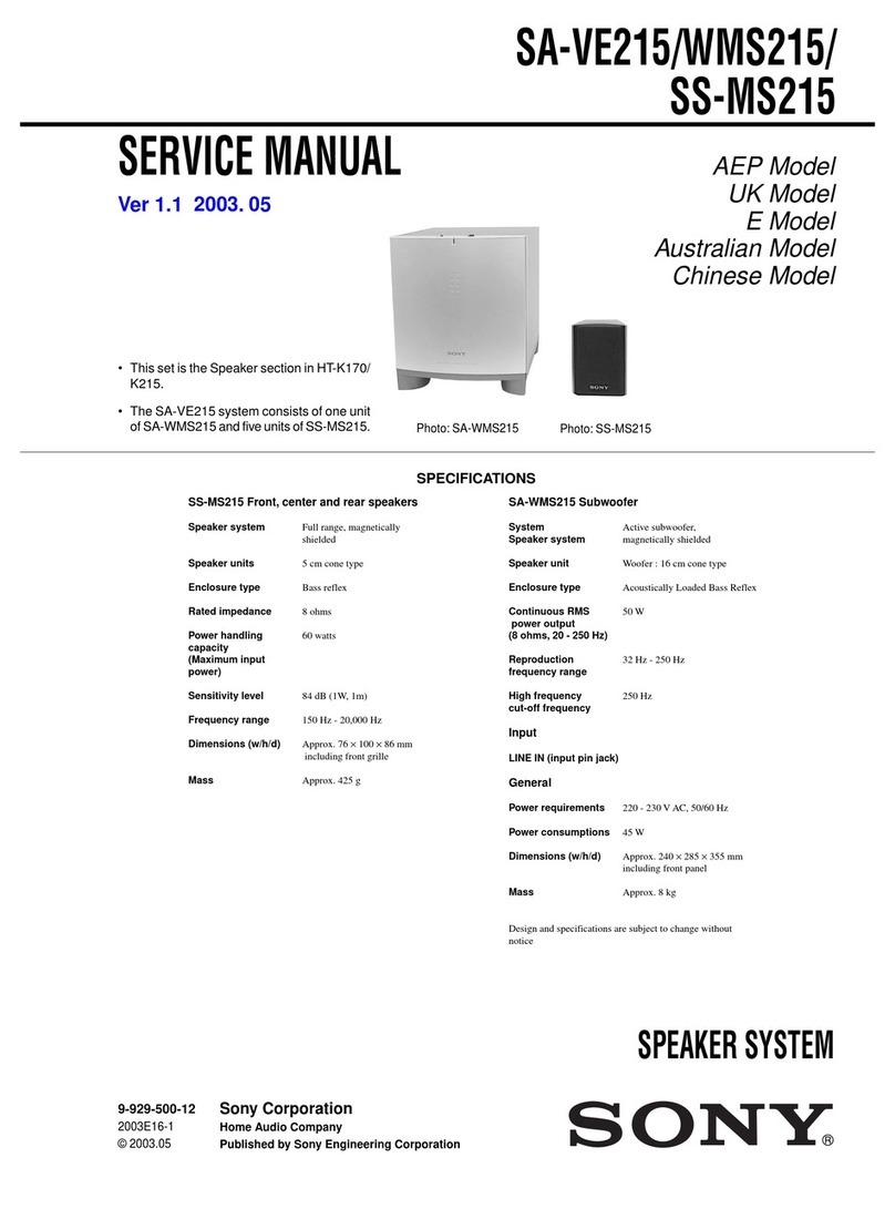 Sony SA-VE215 Service manual