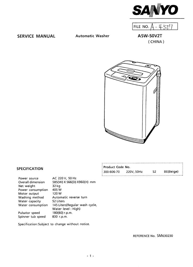 Sanyo ASW-50V2T User manual