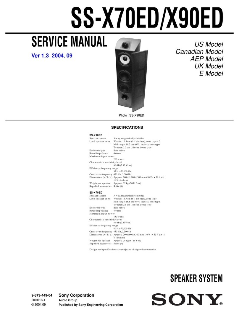 Sony SS-X70ED User manual