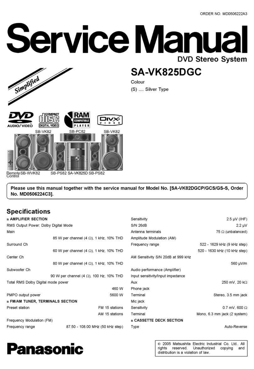 Panasonic SA-VK825DGC Service manual