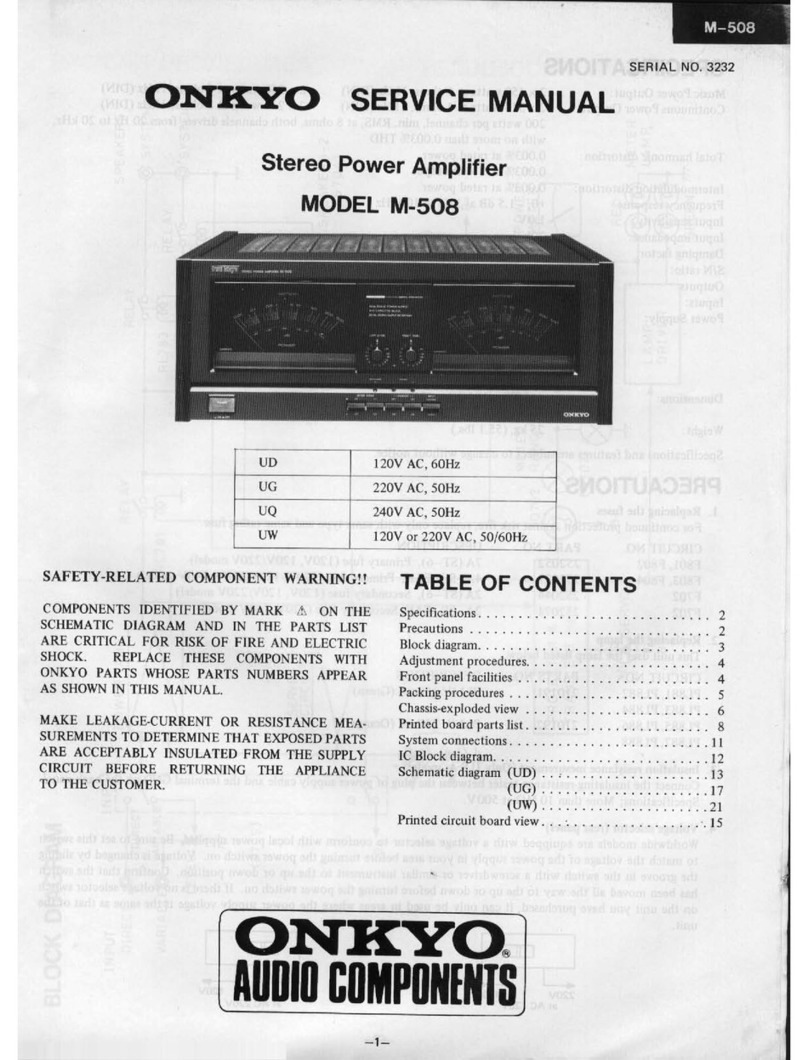 Onkyo M-508 User manual
