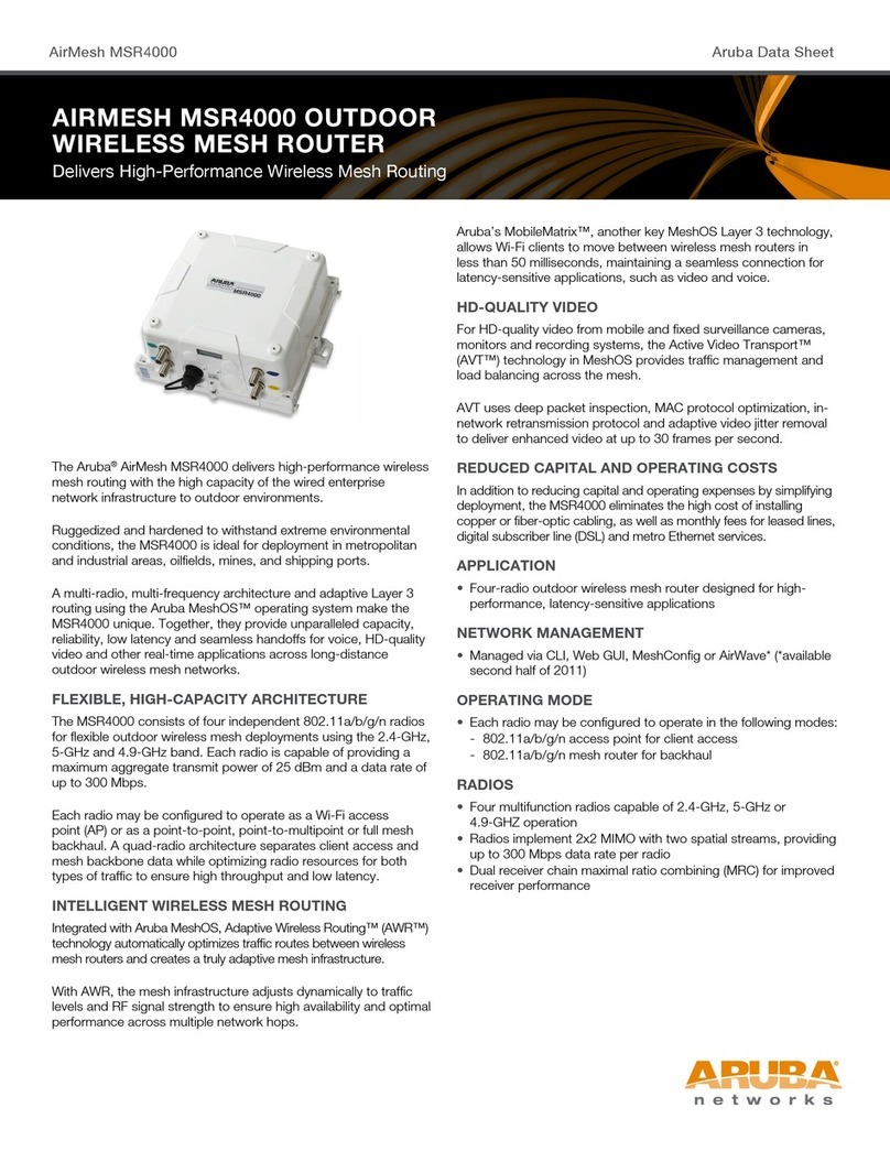 Aruba AirMesh MSR4000 User manual