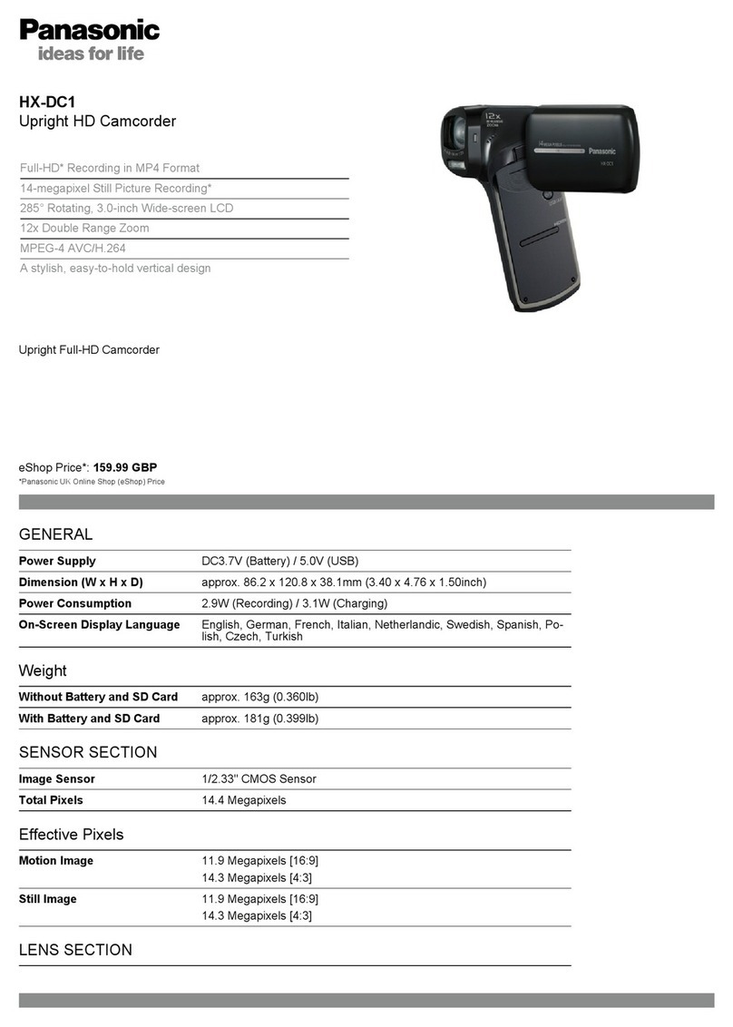 Panasonic Viera HX-DC1 User manual