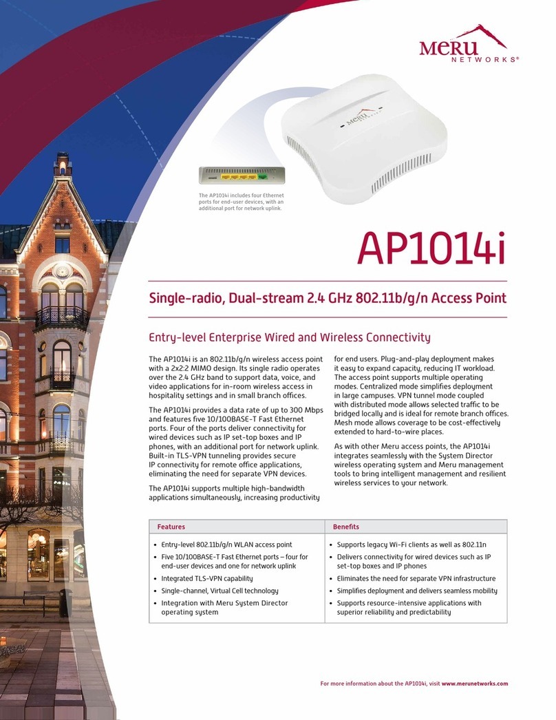 Meru Networks AP1014i User manual Meru Networks AP1014i User manual