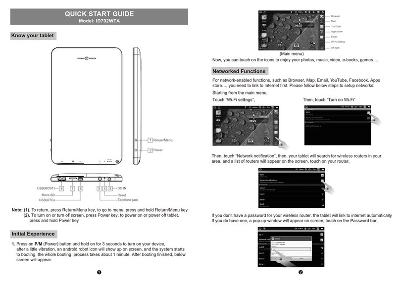 Sungale ID702WTA quick start guide