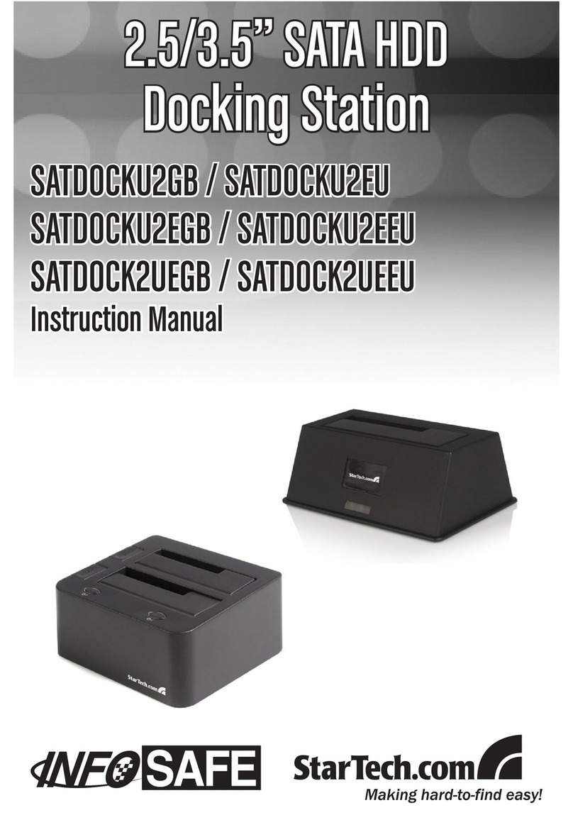 StarTech.com InfoSafe SATDOCKU2GB User manual StarTech.com InfoSafe SATDOCKU2GB User manual