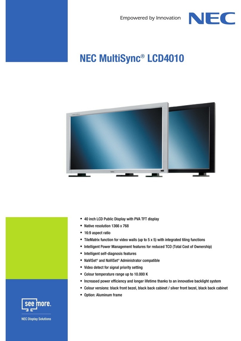 NEC MultiSync LCD4010 User manual NEC MultiSync LCD4010 User manual