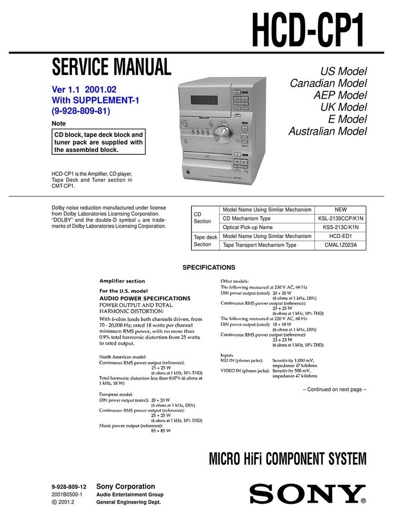 Sony HCD-CP1 User manual