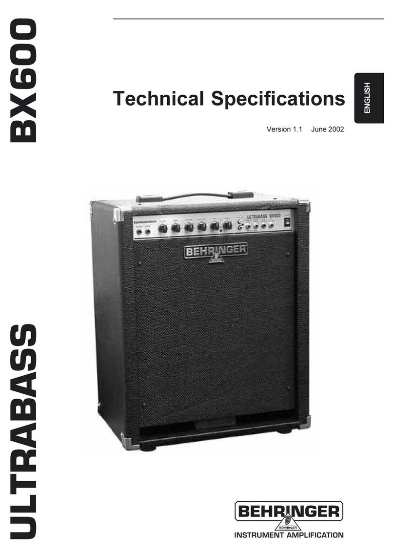 Behringer Ultrabass BX600 User manual