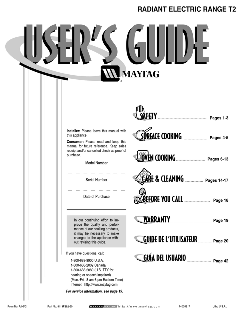 Maytag T2 Series User manual