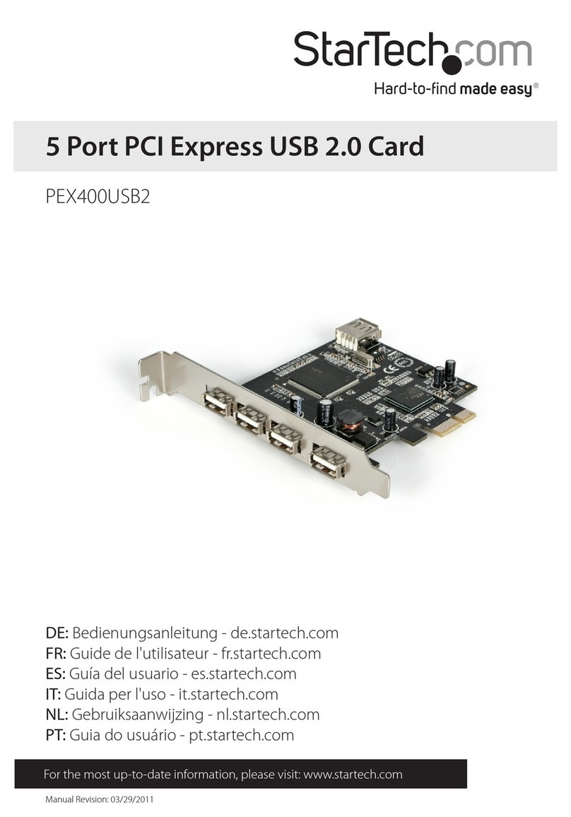 StarTech.com PEX400USB2 User manual StarTech.com PEX400USB2 User manual