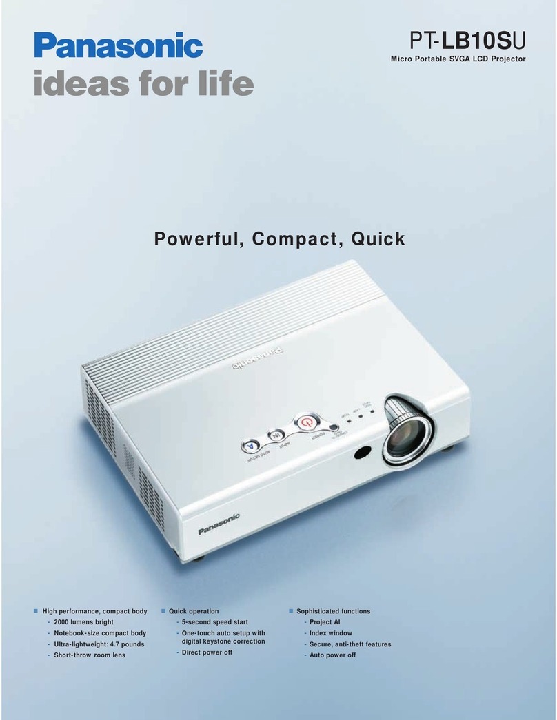 Panasonic PTLB10SU - LCD PROJECTOR User manual Panasonic PTLB10SU - LCD PROJECTOR User manual