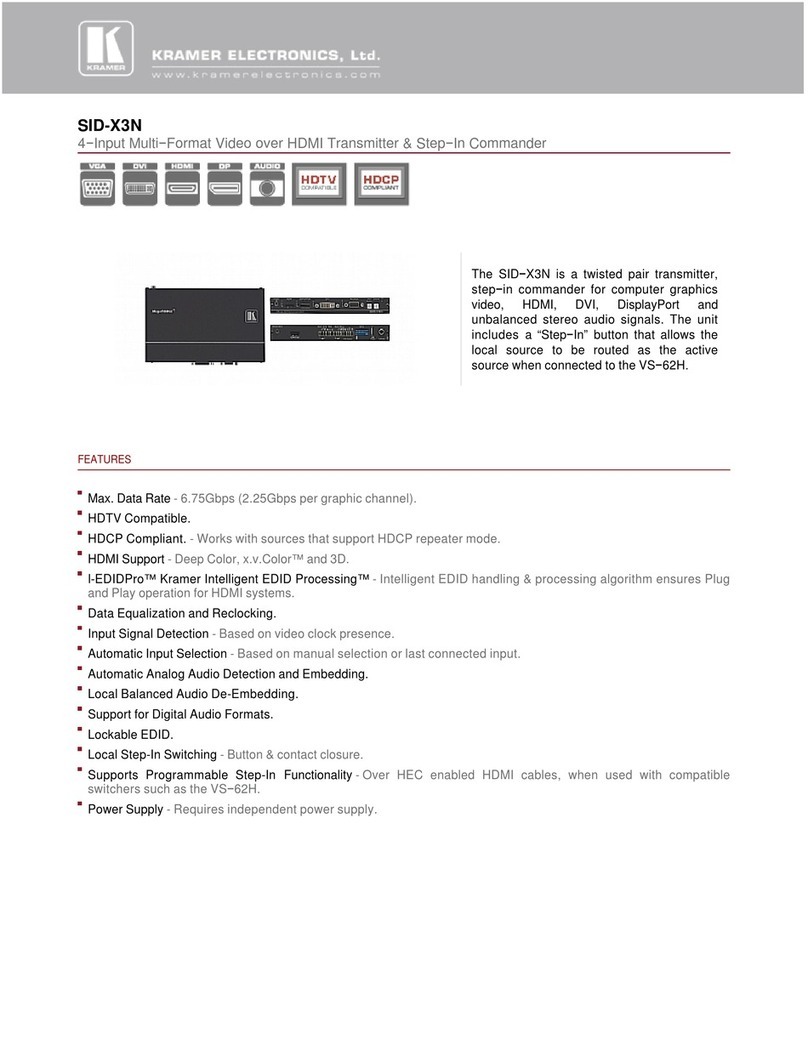 Kramer SID-X3N Features & specifications