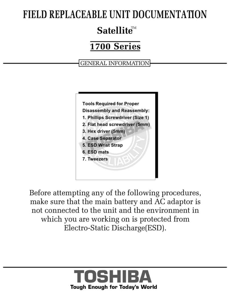 Toshiba Satellite 1700 Series Parts list manual