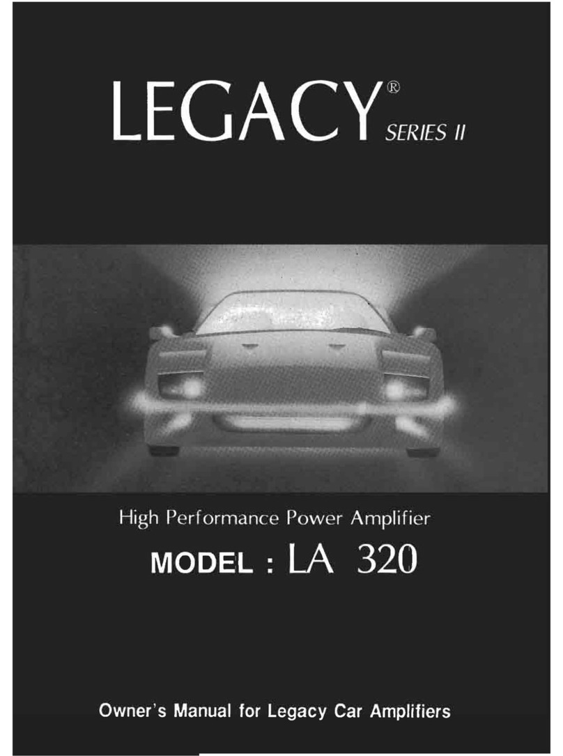 Legacy LA 320 owner's manual