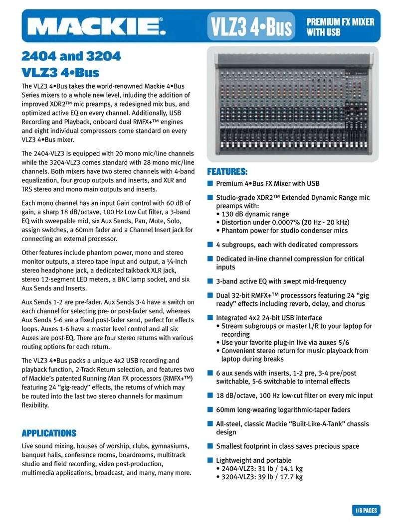 Mackie 2404 VLZ3 4-Bus Installation guide