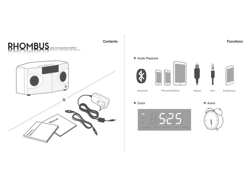 RHOMBUS 2.1CH Hi-Fi audio systems user guide