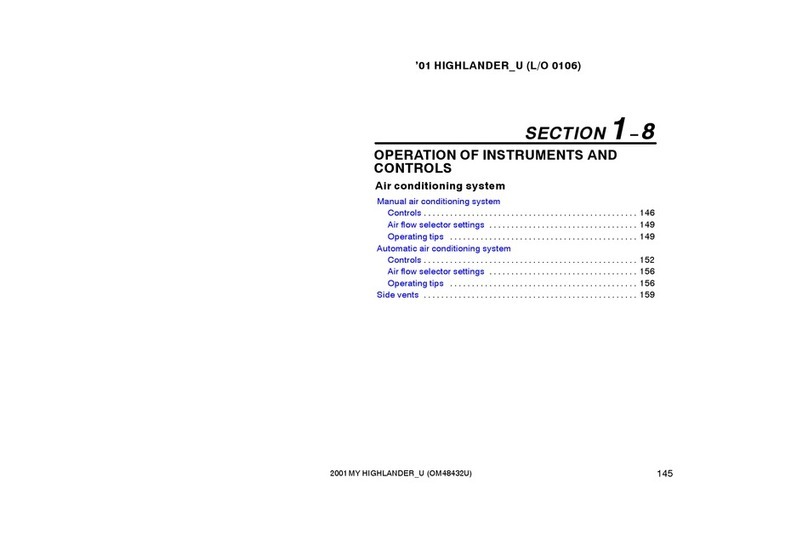 Toyota 2001 HIGHLANDER_U user manual
