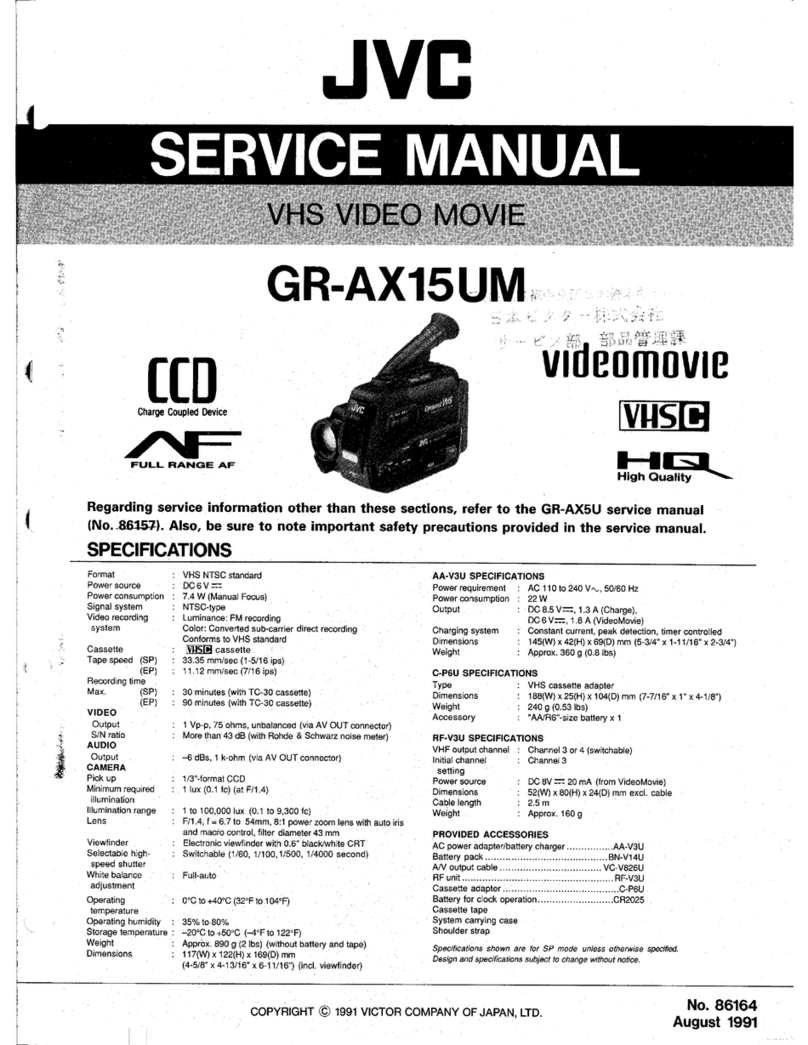 JVC Videomovie GR-AX15UM User manual