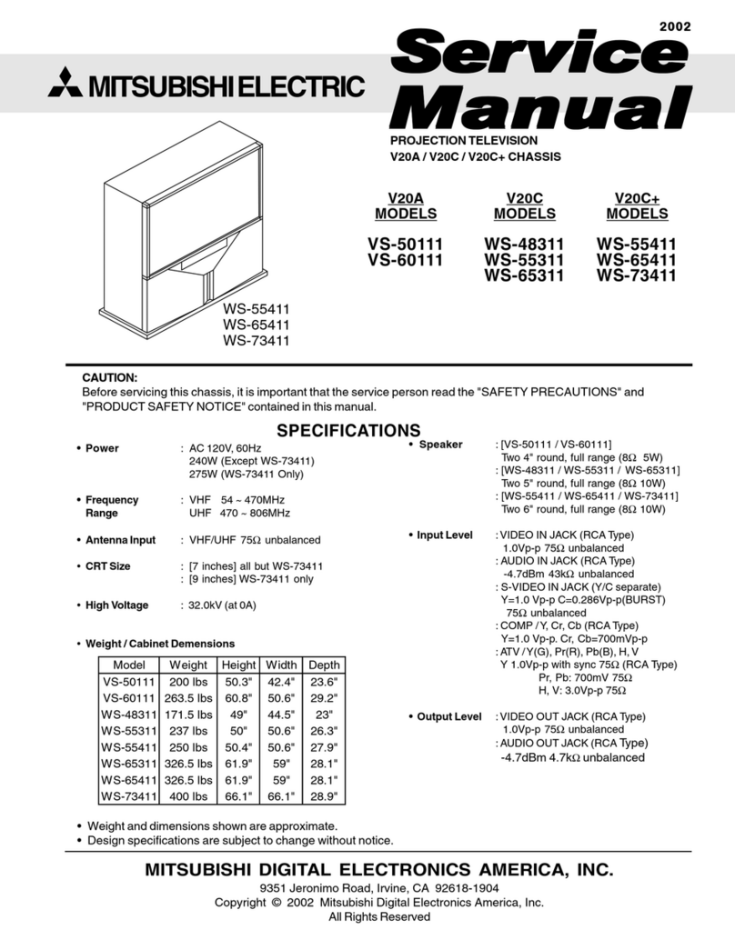 Mitsubishi Electric VS-50111 Service manual