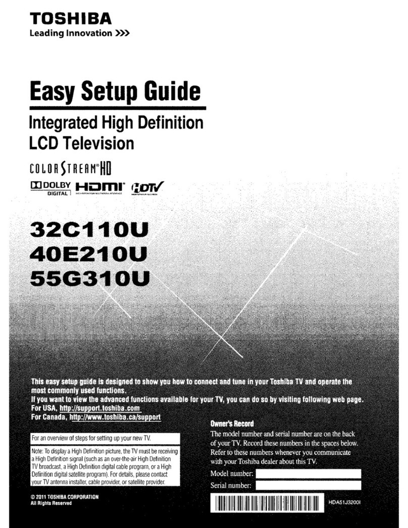 Toshiba 32C110U Quick start guide