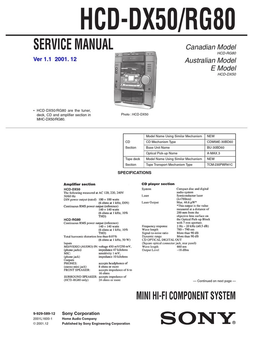 Sony HCD-DX50 Service manual