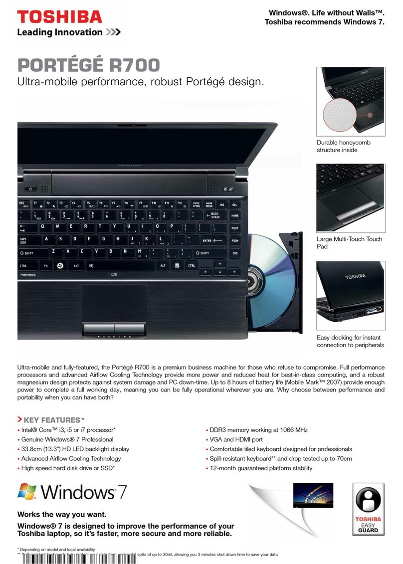 Toshiba PORTG R700 User manual