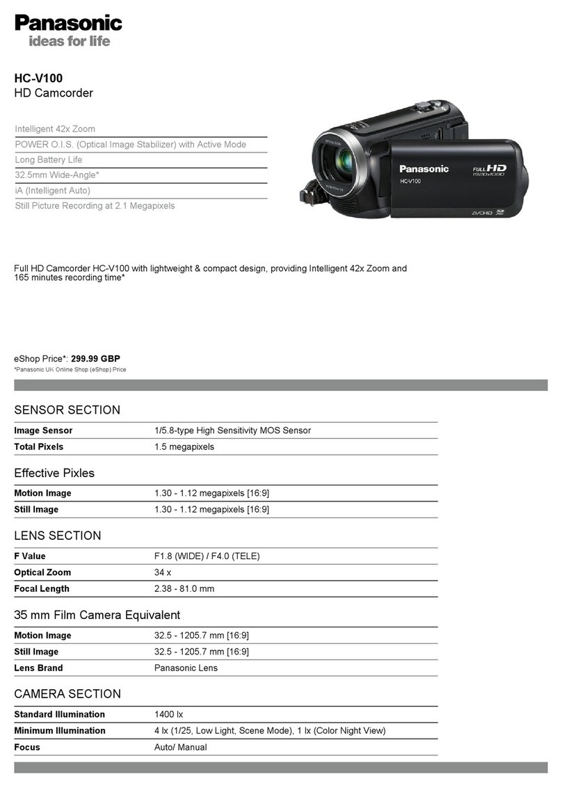 Panasonic HC-V100 User manual