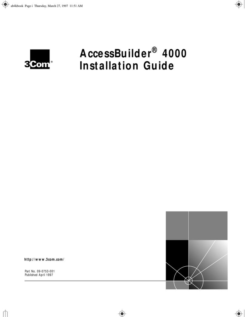 3Com AccessBuilder 4000 installation guide 3Com AccessBuilder 4000 installation guide