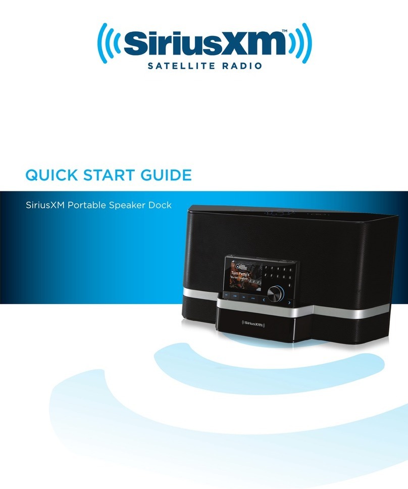 Sirius XM RAdio Portable speaker dock quick start guide